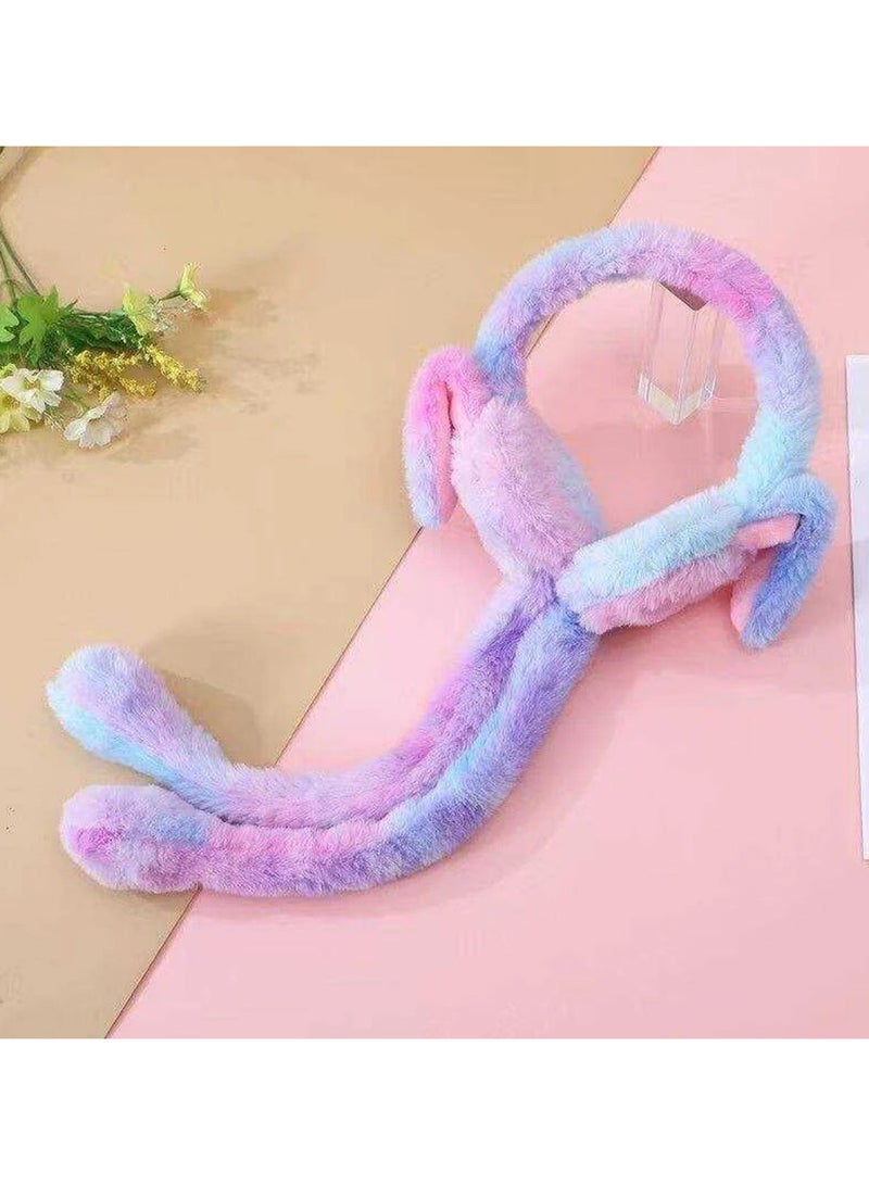 Toyland Plush Rabbit Ear Earmuffs for Kids – Soft Fluffy Winter Ear Warmers-Assorted Colour - Image 2